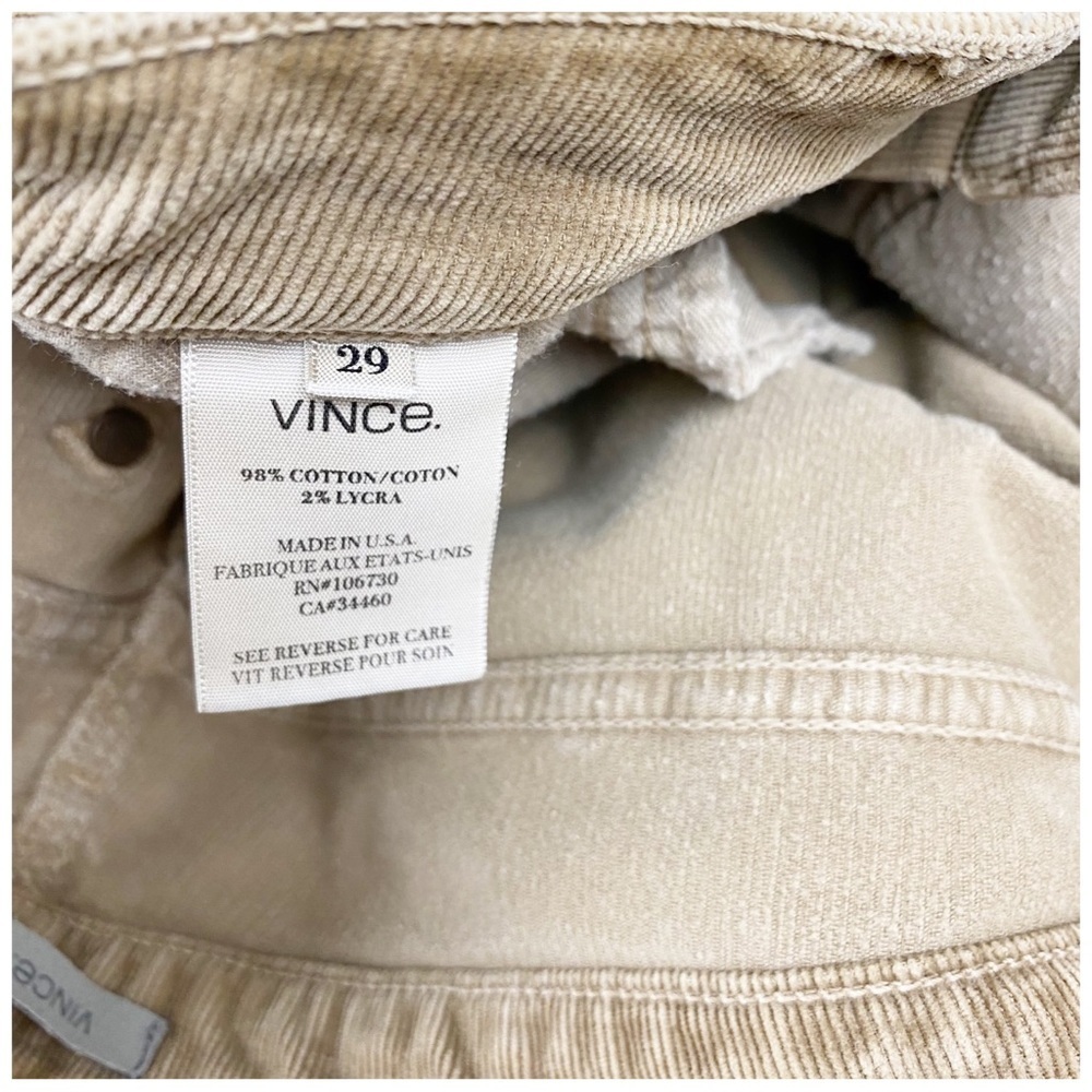 Vince Corduroy Skinny Pants‎ Vintage Sand Size 29 - Picture 10 of 11